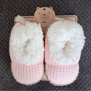 BearPaw - Girls Pink & White Slippers size 9